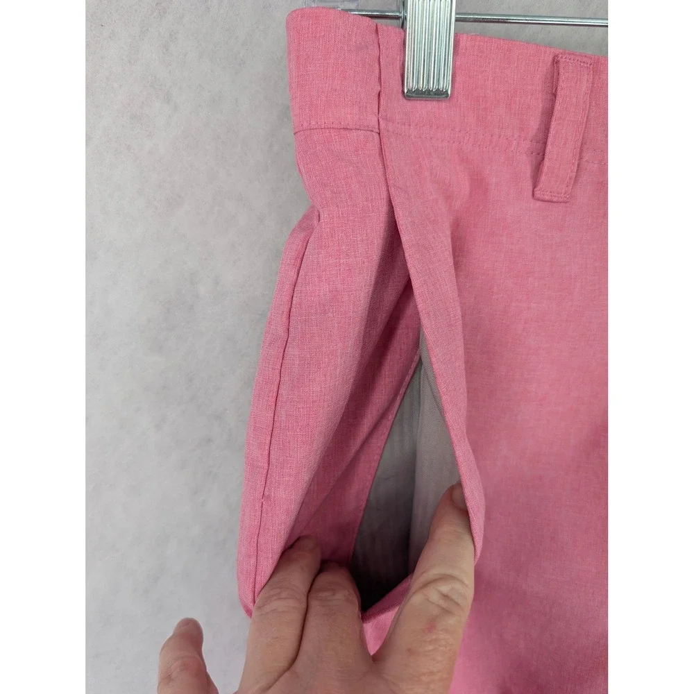 Nicklaus Mens Golf Shorts Size 30 Heathered Pink Stretch Flat Front Performance